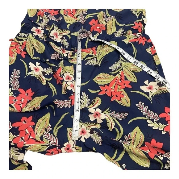 Polo Ralph Lauren V-Neck Drawstring Waist Blue Floral Jumpsuit Women’s size M - Picture 14 of 16
